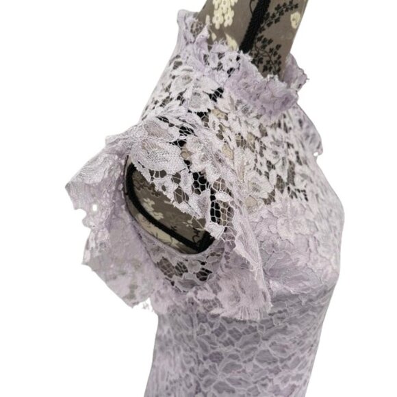 Enfocus Studio Women' 6 Purple/Lavender Sleeveless Mock Neck Midi Sheath Dress - Picture 3 of 14